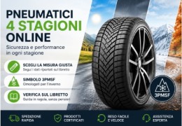 Pneumatici 4 stagioni online: misura, 3PMSF e libretto